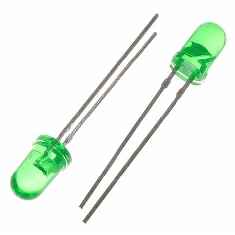 5mm Green Blinking LED 2 pack