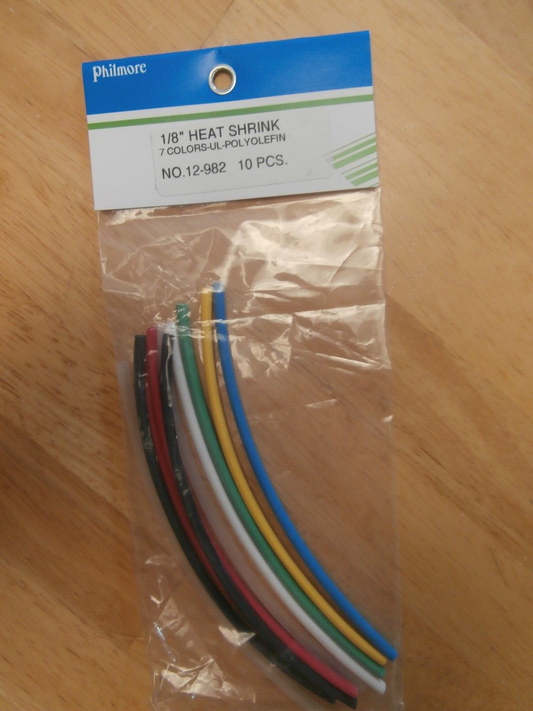 1/8" Shrink Tubing Assorted Colors