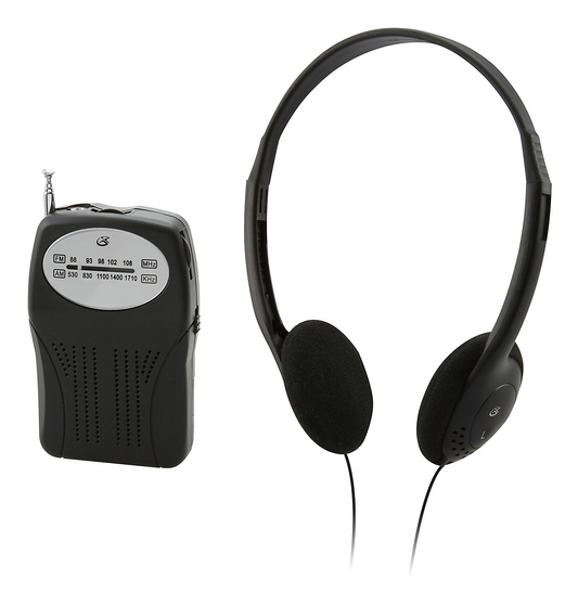 GPX AM/FM Pocket Radio w/headphones