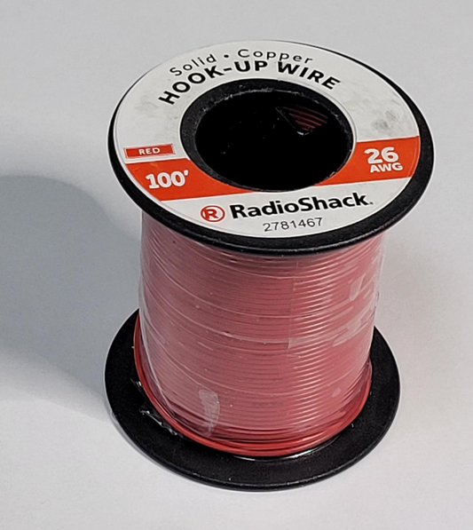 26AWG 100' Solid Red Hook Up Wire
