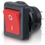 SPST Rocker Red Switch 10A at 125VAC/5A at 250VAC