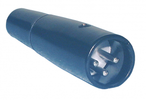 Black 3 Pin XLR In-Line Male Connector