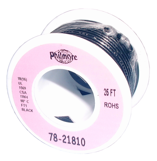 18awg Stranded Black Wire 25ft.