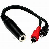 Dual RCA Male to 1/4" Stereo Female - GOLD PLATED