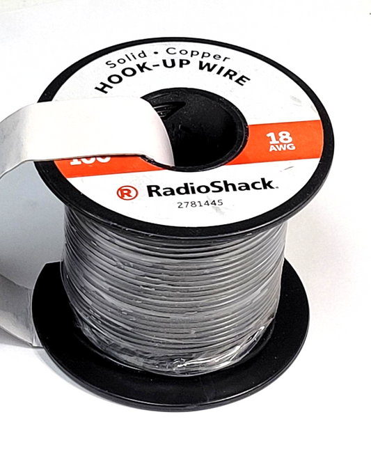 18 AWG 100' Black Solid Hook Up Wire