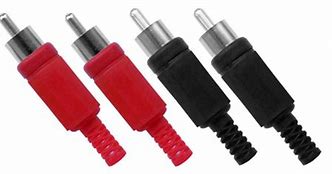 Solder Type Phono Plug (Red/Black) 4 pcs