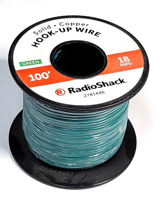 18 AWG 100' Green Solid Hook Up Wire