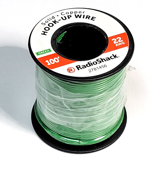 22 AWG 100' Solid Green Hook Up Wire