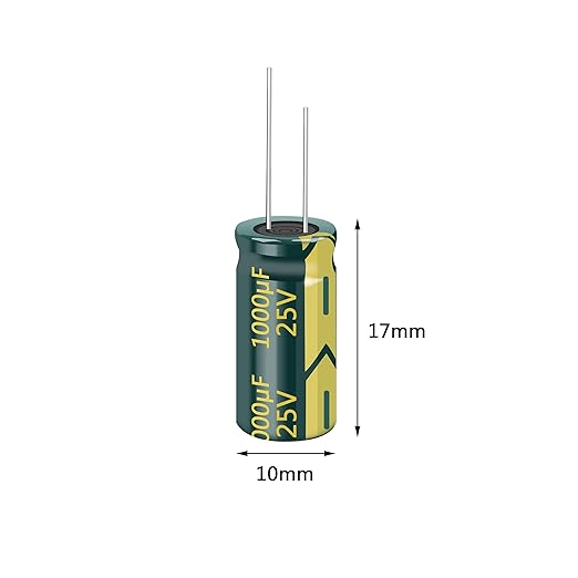 Sanyo 25V 1000UF Capacitor Electrolytic Capacitor Radial High Frequency - 2 Pack
