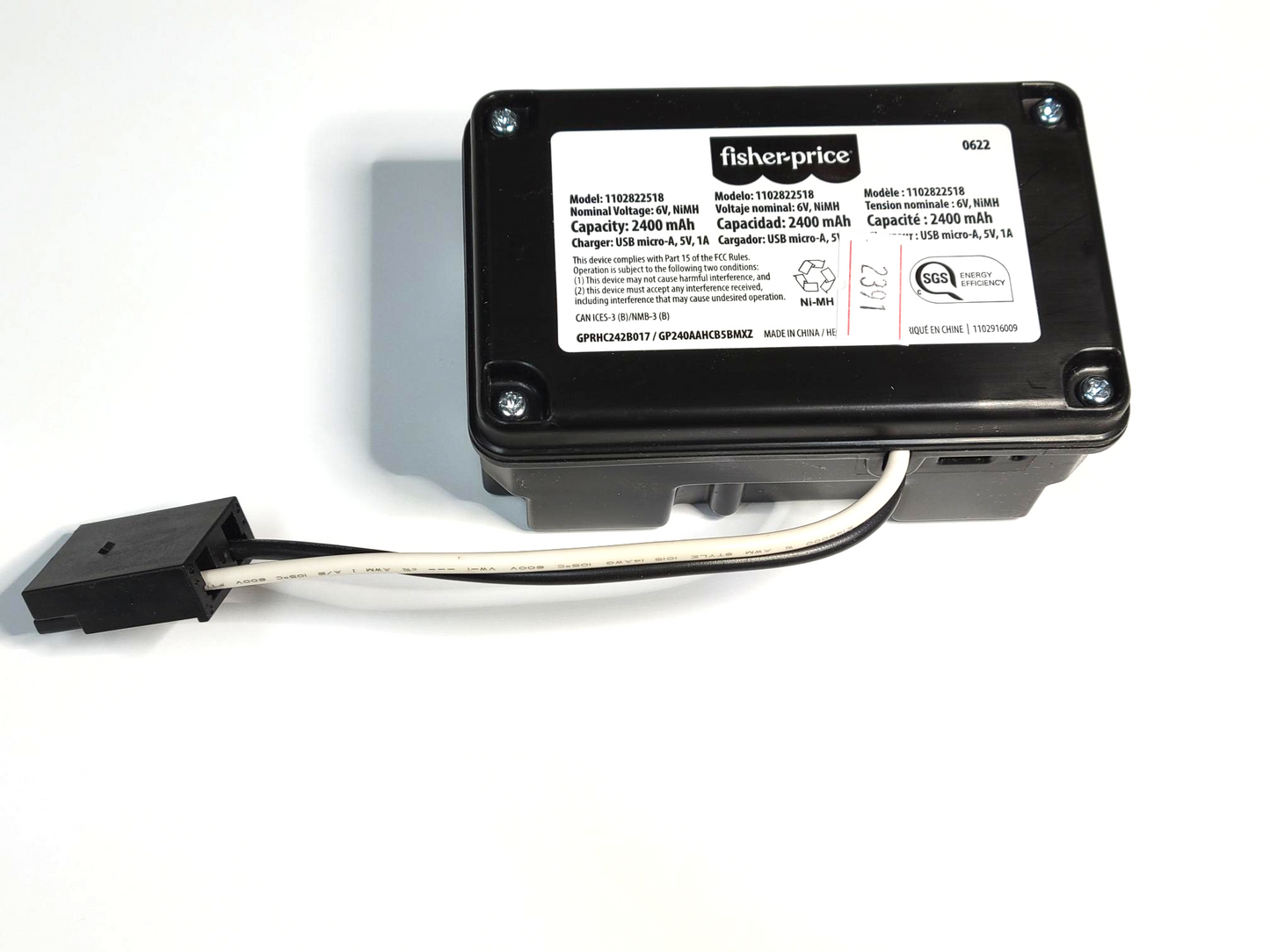 3900-8218 (6V Black) Thomas The Train Battery - REBUILD SERVICE ONLY - Read description below