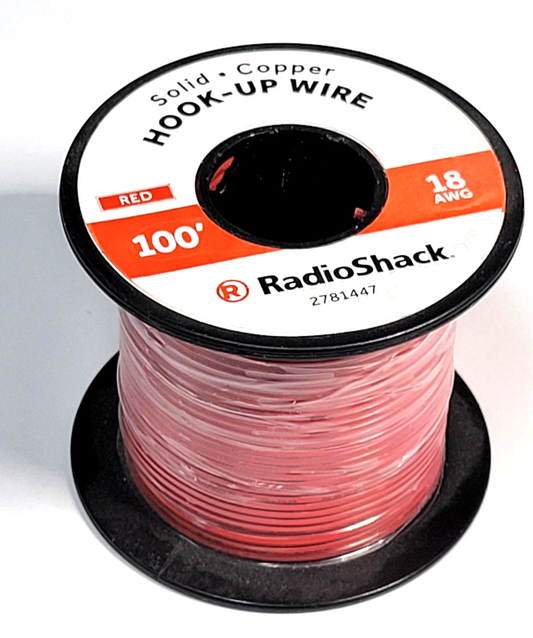 18 AWG 100' Red Solid Hook Up Wire