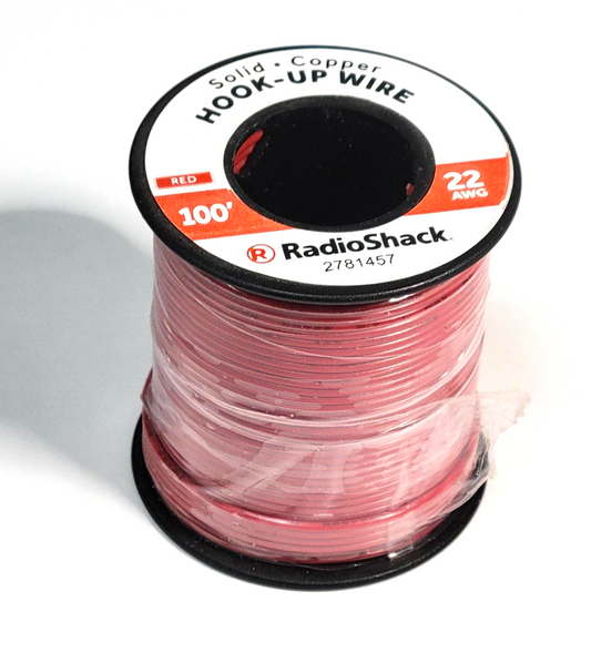 22 AWG 100' Solid Red Hook Up Wire