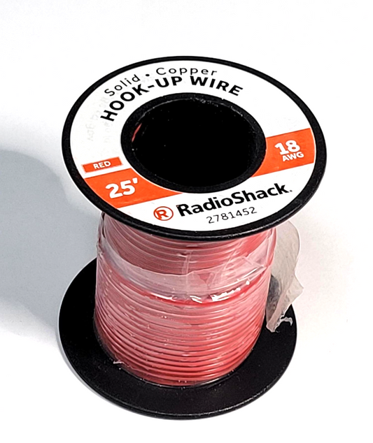 18 AWG 25' Red Solid Hook Up Wire
