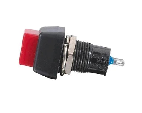 SPST Off-(On) Rectangular Push Button Switch 1A