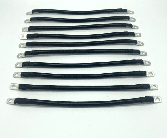 4 GA 12" Golf Cart Cable Black