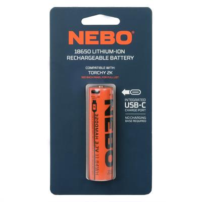 NEB-BAT-0005 NEBO 18650 USB-C Rechargeable Battery - 3200mAh