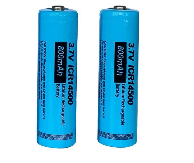 ICR14500 3.7V 800mah Button Top (2-pack)