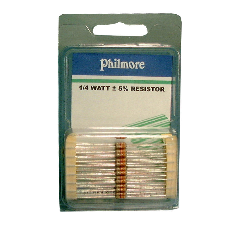 10 Ohm 1/4 Watt Resistors - 50 Pack