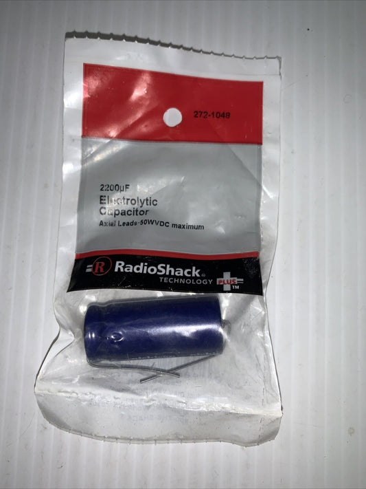 RadioShack 2200uF 50V 20 Percent Axial-Lead Electrolytic Capacitor