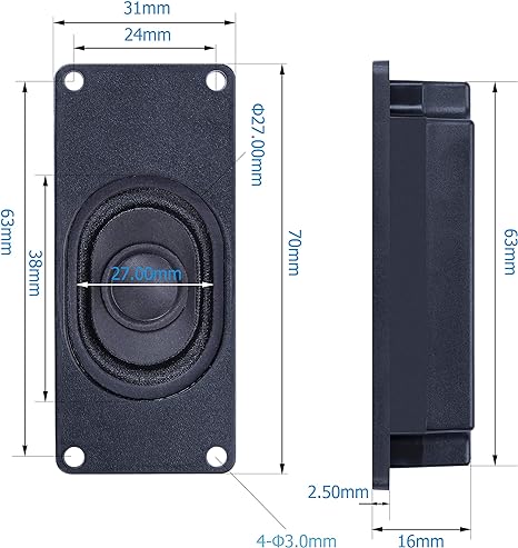 8 Ohm 3 Watt Mini Speaker