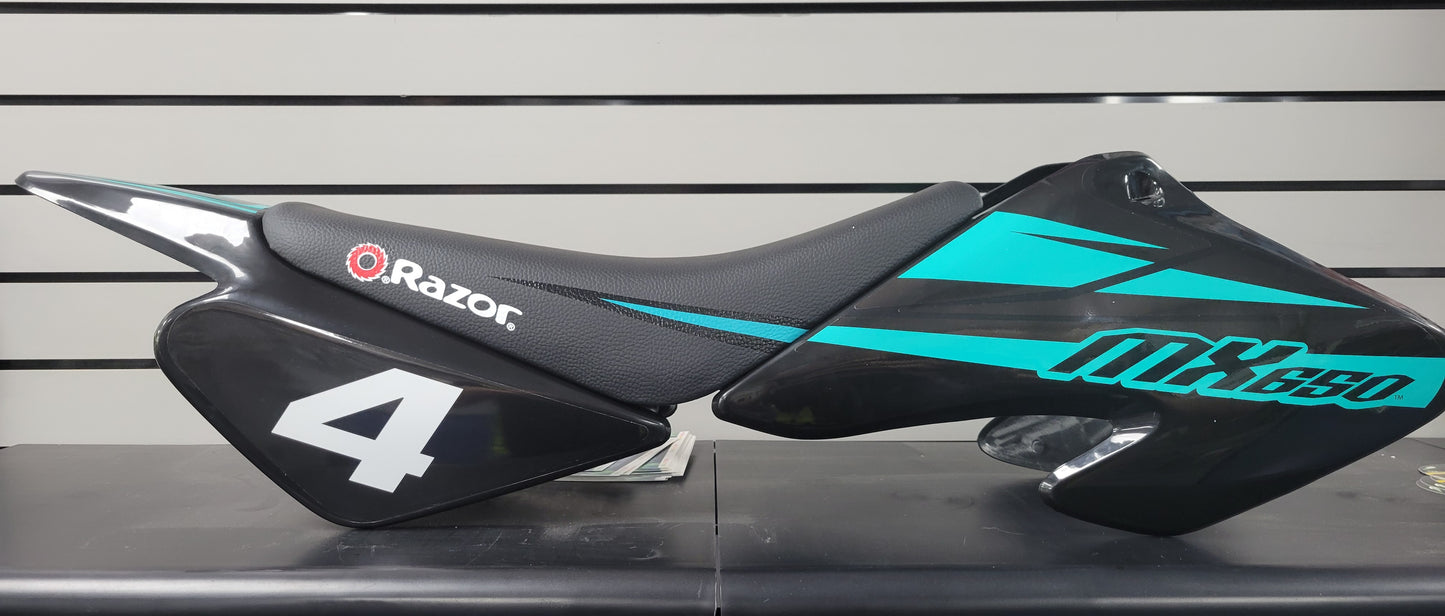 MX650 Body Fairing Black & Teal