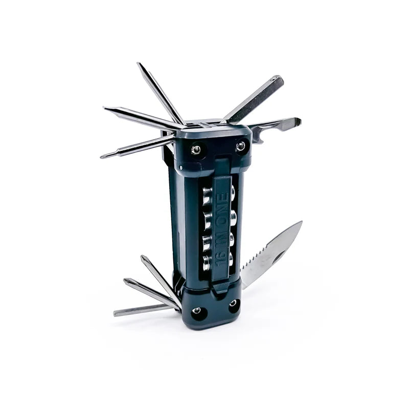 16-In-1 Multi-Tool | With LED Flashlight & Laser Pointer