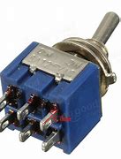 125VAC DPDT Mini Round Lever Switch, 6A