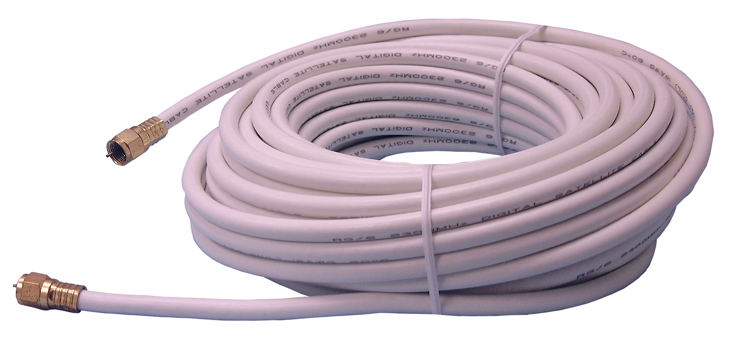 12 ft RG6/U Cable White