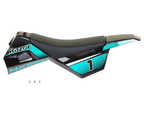 MX350 – Teal / Black Seat + Body Fairing complete + hardware