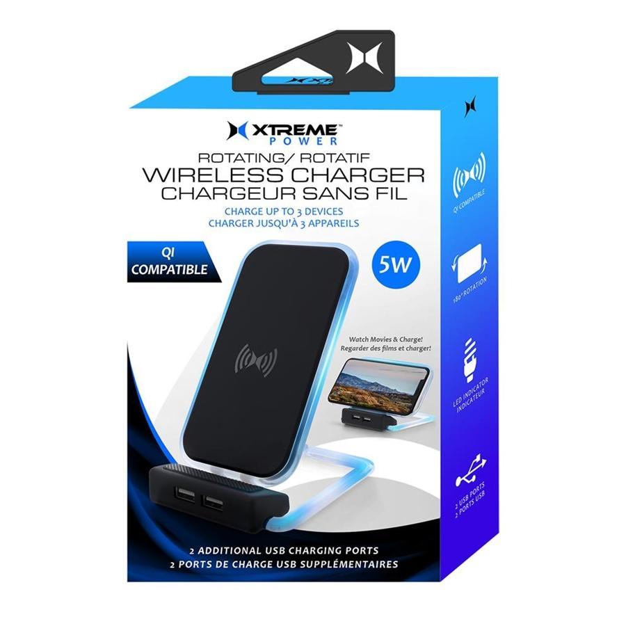 Rotating Desktop Charger Stand with Dual USB – Battery Giant & Electronics