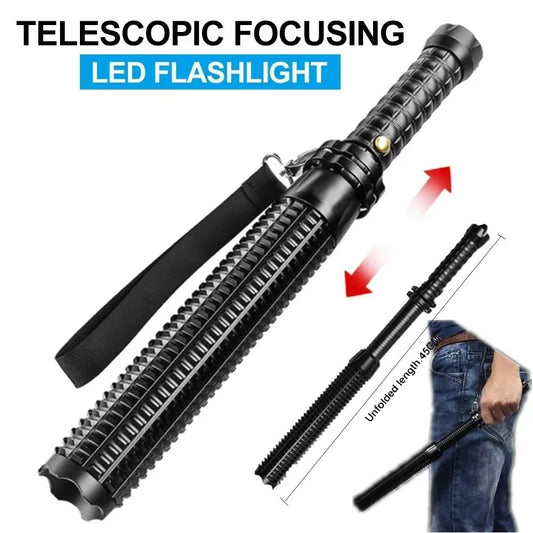 Telescoping Baton Self Defense Light