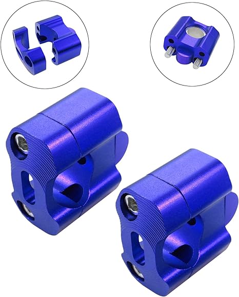 Aluminum Handlebar Handle Risers (Blue)