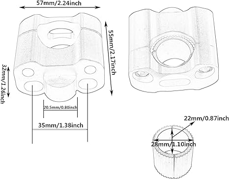 Aluminum Handlebar Handle Risers (Blue)