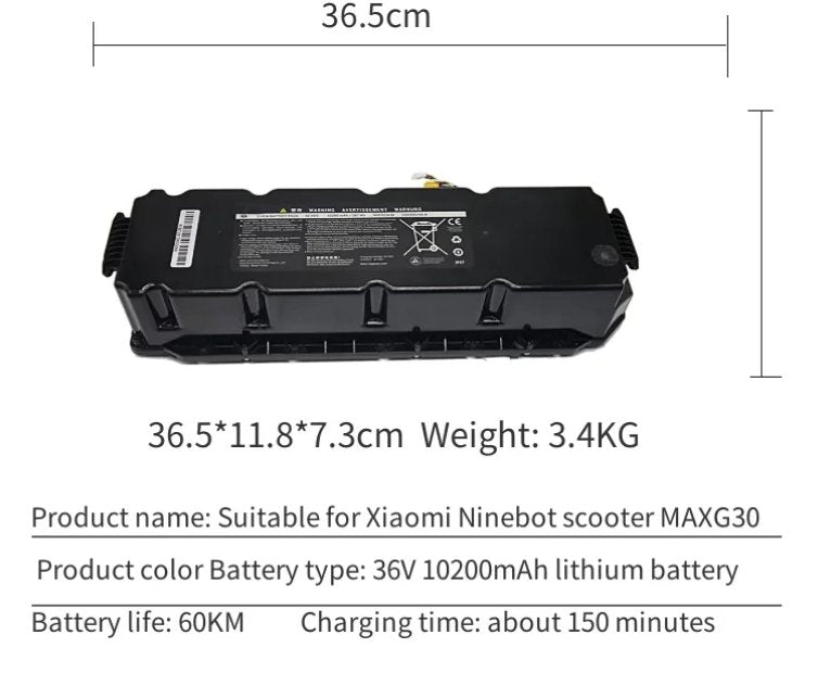 Max G30lp Battery Ninebot 36V G30, G30LP Battery – Battery Giant & Electronics