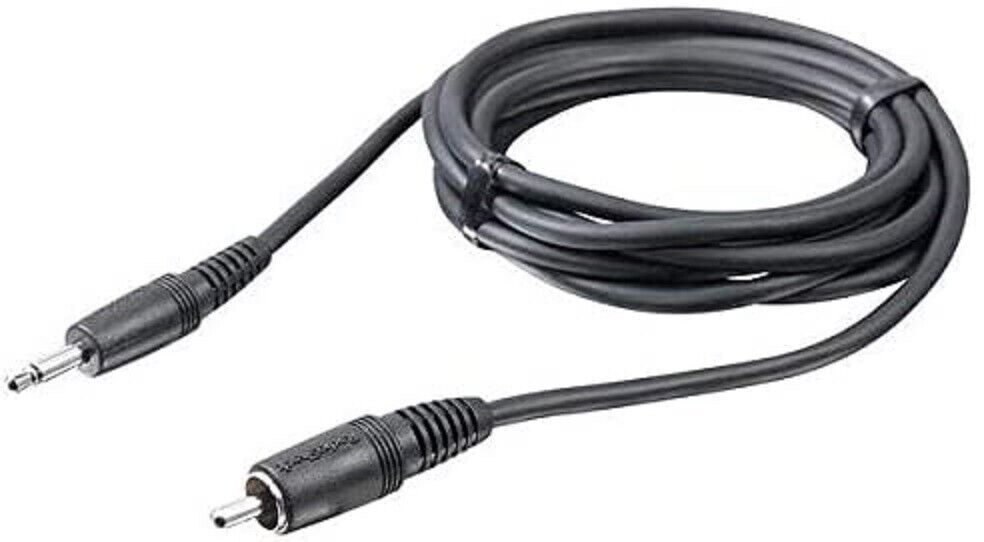 6-foot 1/8" Mono Male to RCA Male Attenuating Cable, 60dB Attenuation