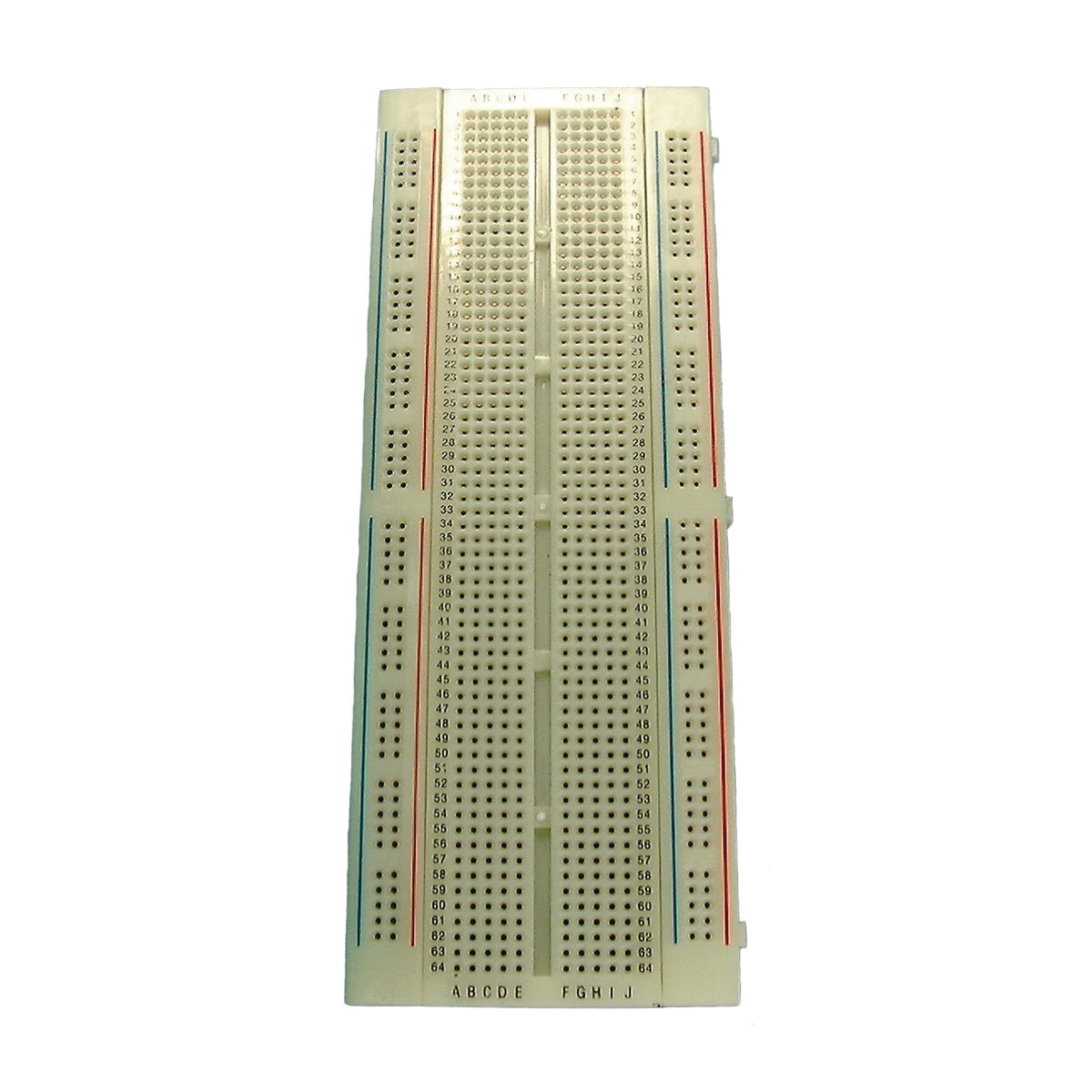 Philmore RH21, Solderless Breadboard 6.77" x 2.56" Length 6.77" Width 2.56" Height .394" Tie Points: 840 Busses of 5: 128 Busses of 25: 8 14-pin