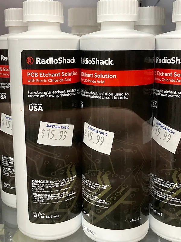 Radio Shack 16oz PCB Etchant Ferric Chloride Acid