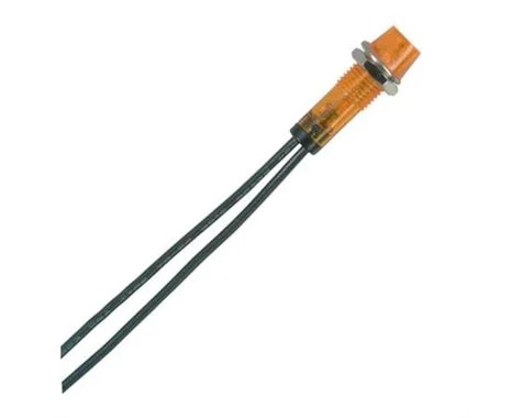 120VAC Neon Lamp Assembly - Amber 2pk