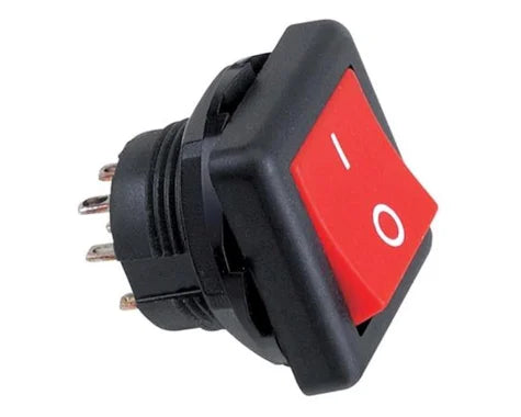 Red DPDT Rocker Switch