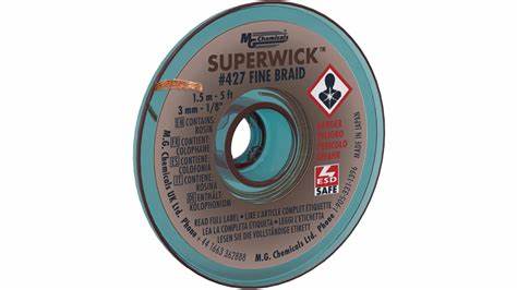 Super Wick SUPERWICK 427 1.5m Desoldering Braid, Width 3mm